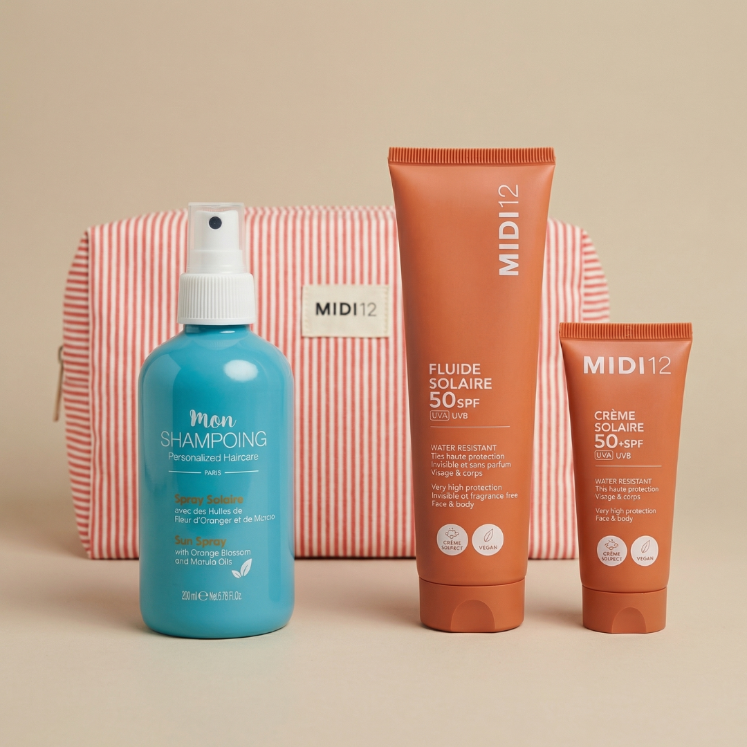 Trousse Protection Solaire Visage, Corps & Cheveux SPF50+