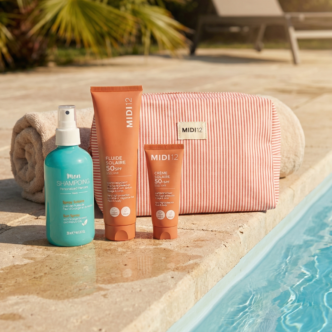 Trousse Protection Solaire Visage, Corps & Cheveux SPF50+