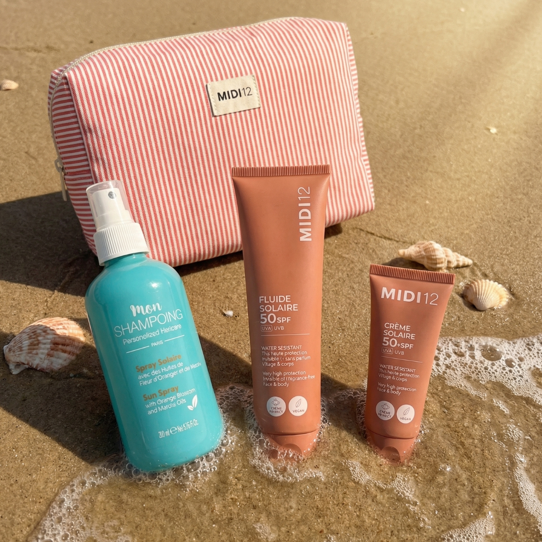 Trousse Protection Solaire Visage, Corps & Cheveux SPF50+