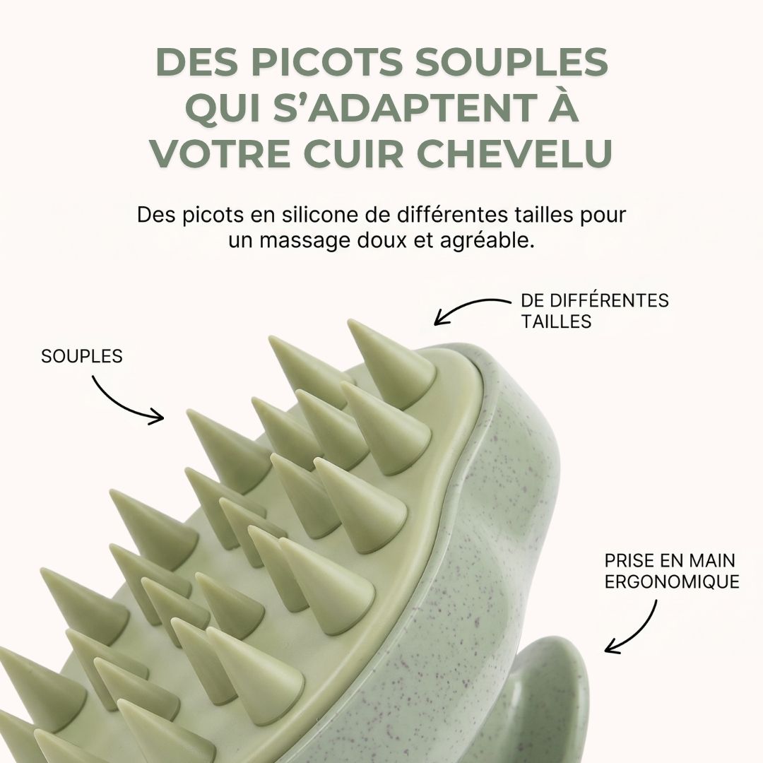 Brosse massante biodégradable