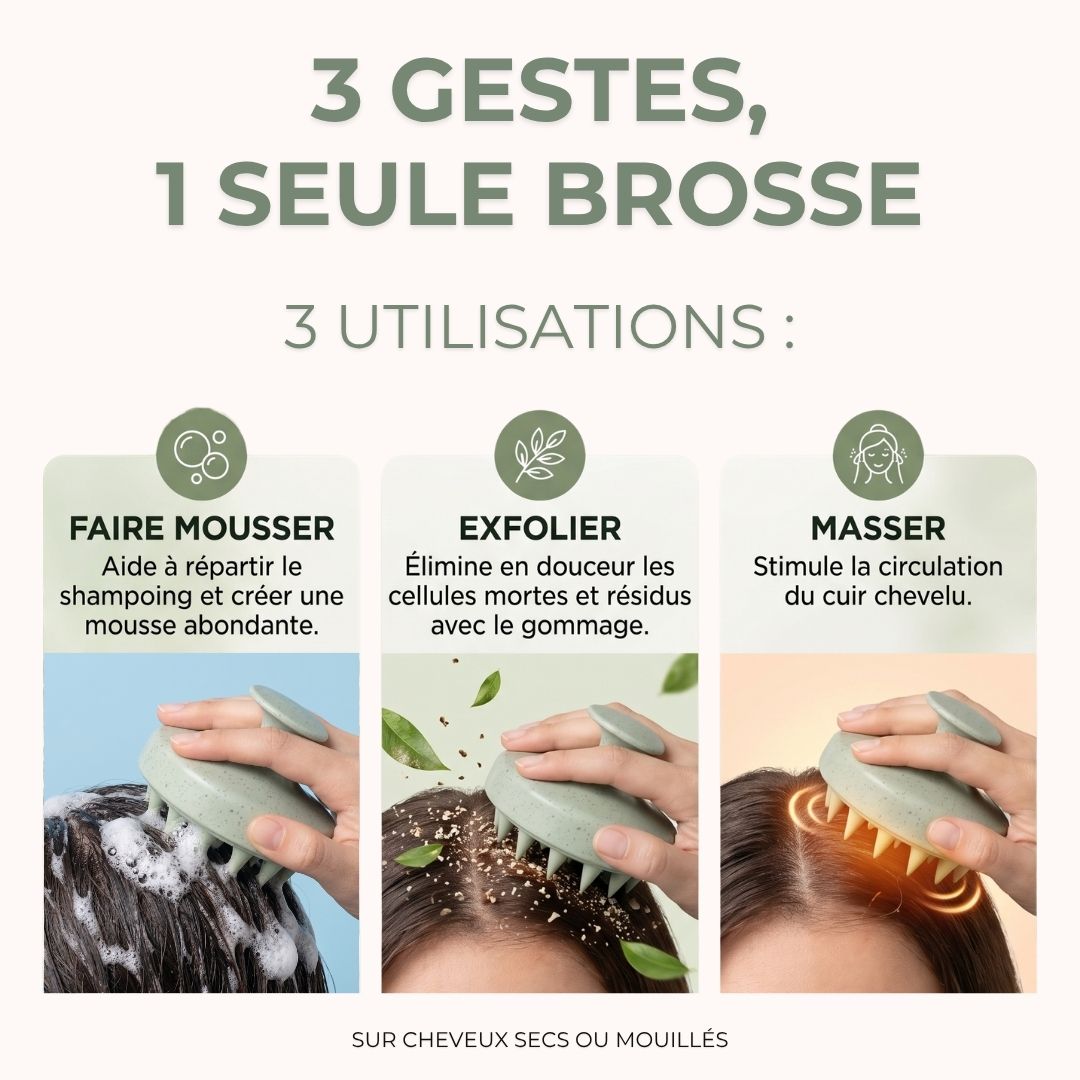 Brosse massante biodégradable