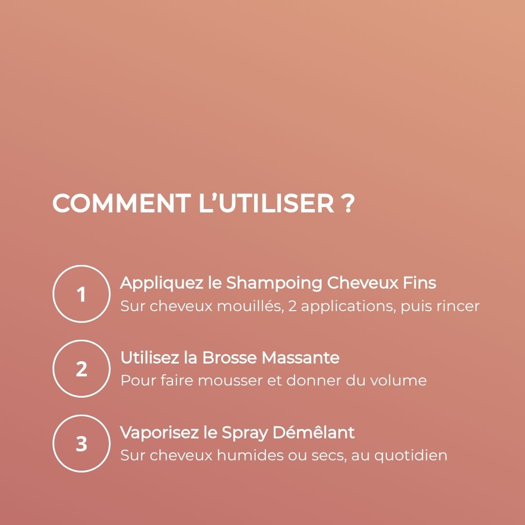 Routine cheveux fins / manque de densité
