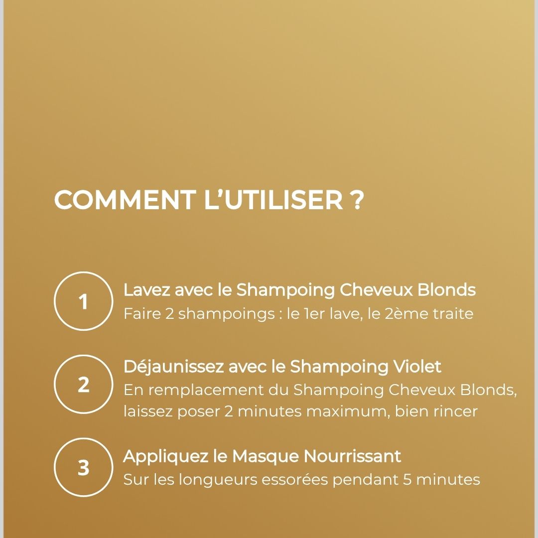 Routine cheveux blonds, blancs, gris