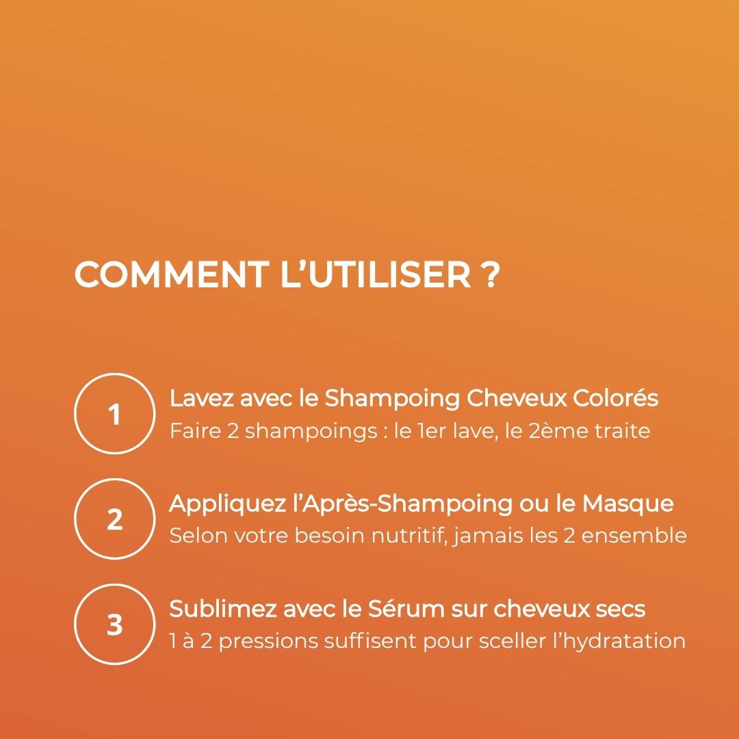 Routine cheveux colorés