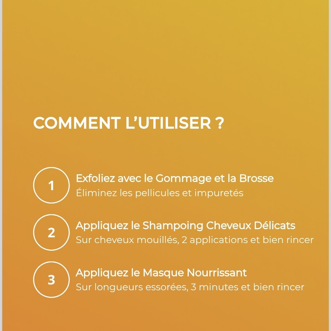 Routine pour cuir chevelu sensible / irritations / pellicules