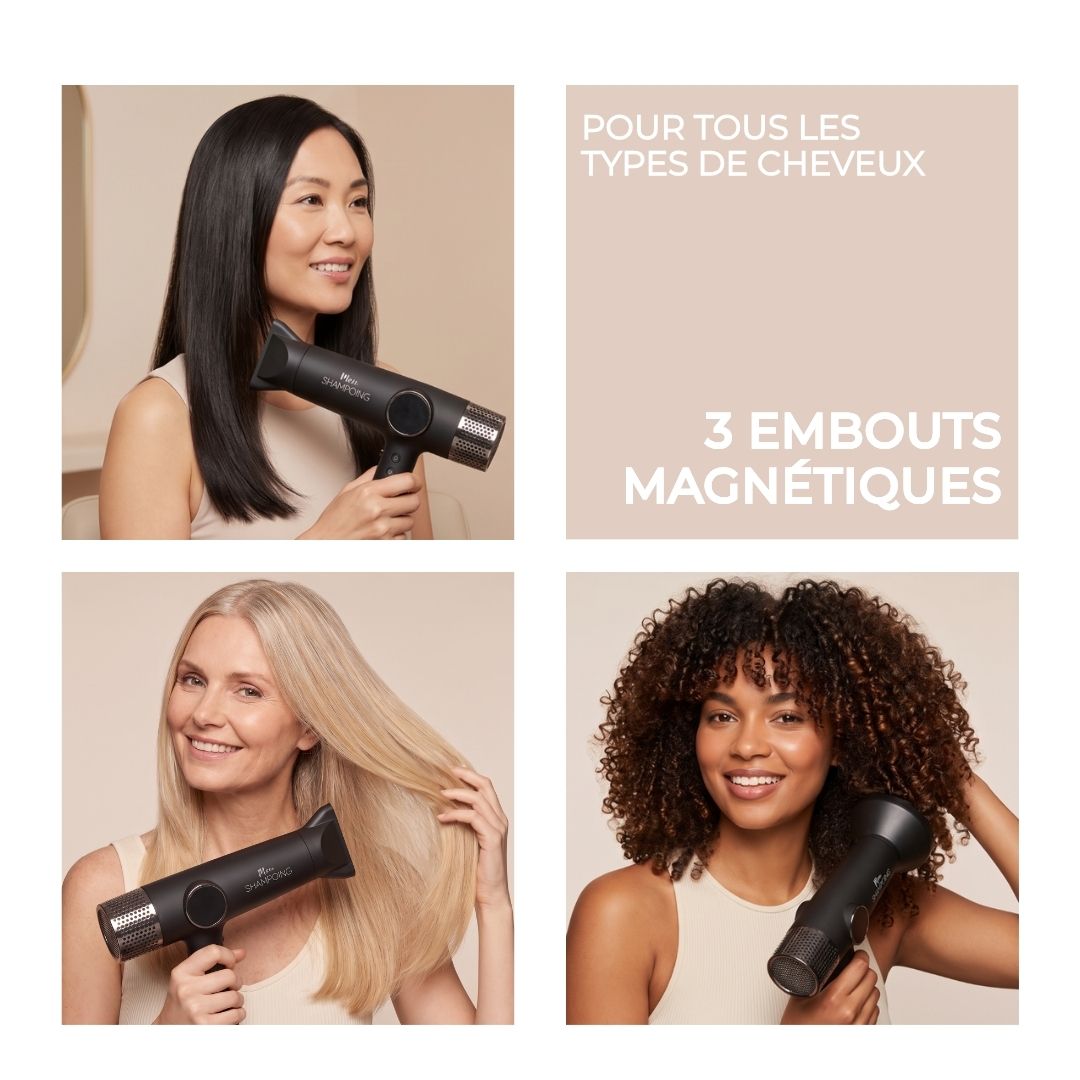 Sèche-cheveux professionnel digital et ionique poids plume